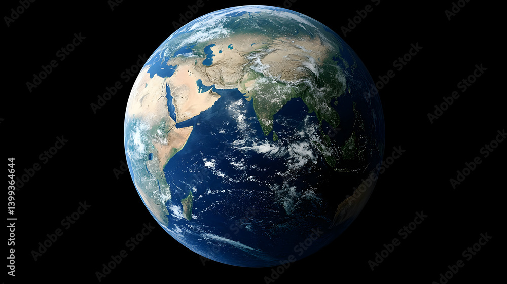Fototapeta premium Detailed Digital Image Of Earth