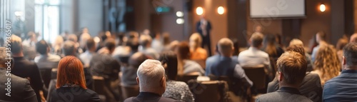 A company town hall meeting where leadership engages employees