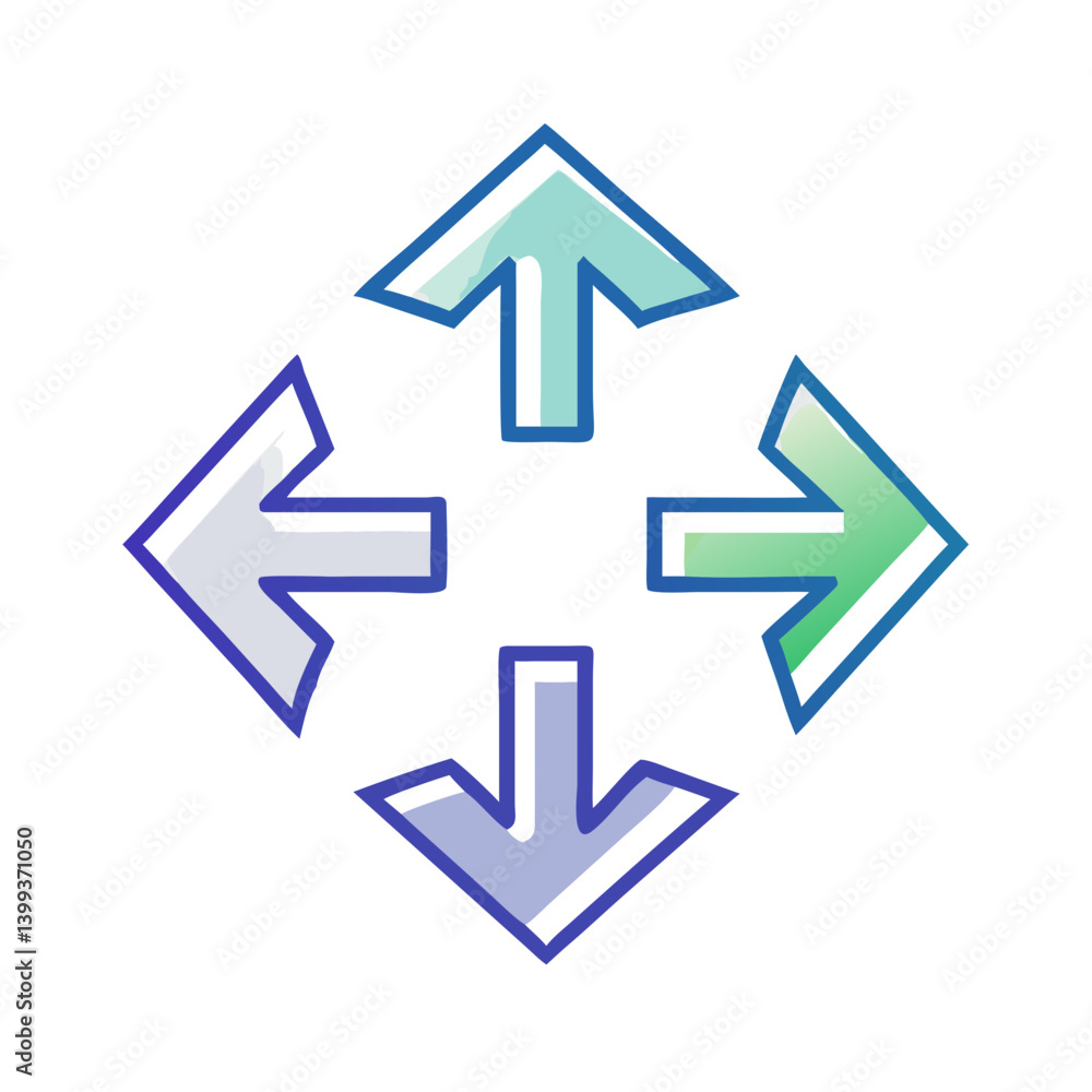 repeating rotation four arrows icon, repeating rotation four arrows vector repeating rotation four arrows icon, repeating rotation four arrows vector