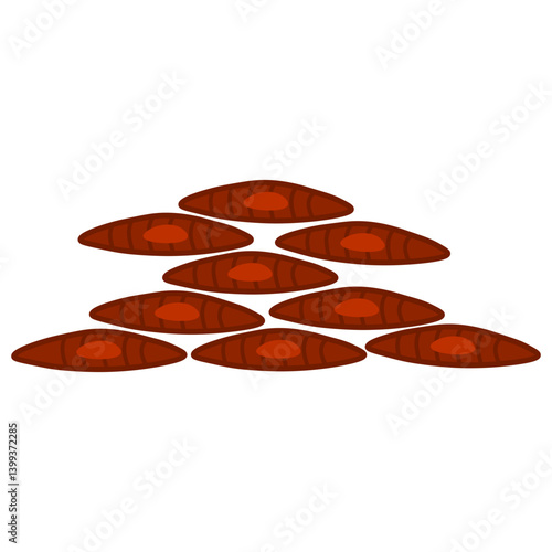 smooth muscle glyph icon
