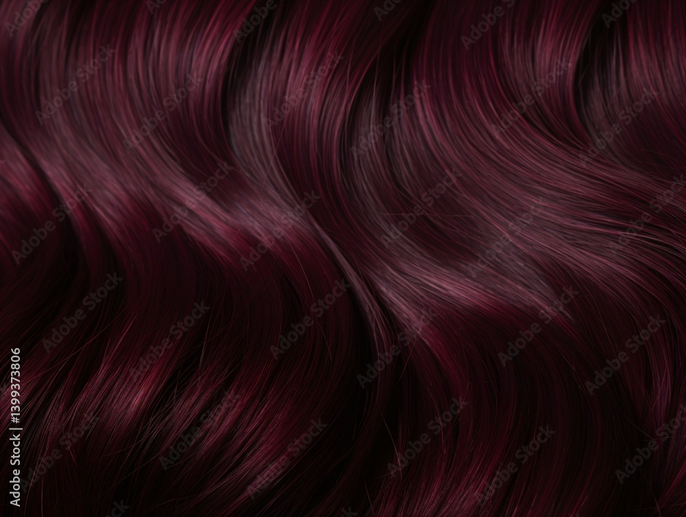 Mystical Crimson Tresses: A close-up of flowing, lustrous hair, dyed in a deep crimson hue, the individual strands dance in a mesmerizing interplay of light and shadow. Mystical Crimson Tresses: A close-up of flowing, lustrous hair, dyed in a deep crimson hue, the individual strands dance in a mesmerizing interplay of light and shadow.