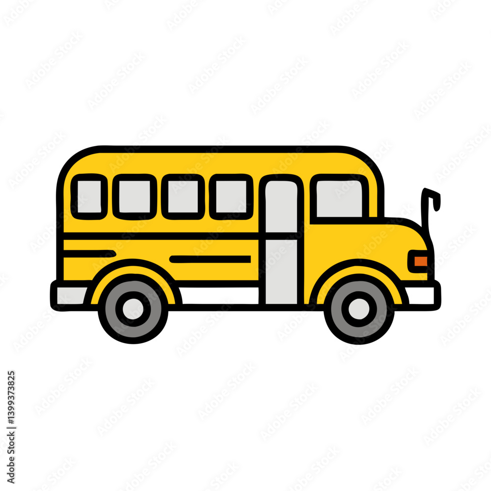 school bus icon, school bus vector illustration-simple illustration of school bus, perfect for school bus logos and icons school bus icon, school bus vector illustration-simple illustration of school bus, perfect for school bus logos and icons
