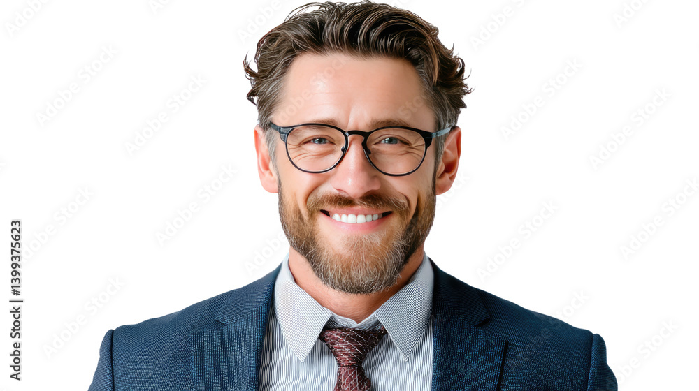 Confident Business Portrait: A distinguished gentleman, donned in formal attire and spectacles, beams with an air of competence. Perfect for conveying professionalism and corporate success. Confident Business Portrait: A distinguished gentleman, donned in formal attire and spectacles, beams with an air of competence. Perfect for conveying professionalism and corporate success.