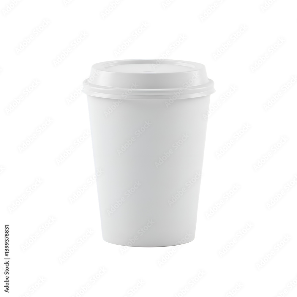 White coffee cup with plastic lid White coffee cup with plastic lid