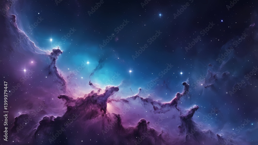 Galaxy gradient, deep space colors, purples, blues, and cosmic dust Galaxy gradient, deep space colors, purples, blues, and cosmic dust