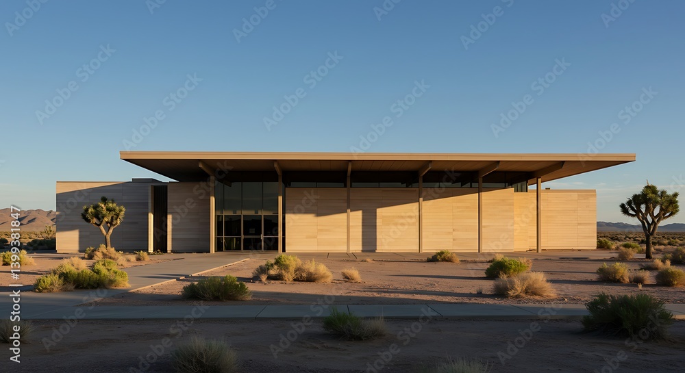 Modern Desert Architecture, Minimalist Building in the Mojave Desert Modern Desert Architecture, Minimalist Building in the Mojave Desert