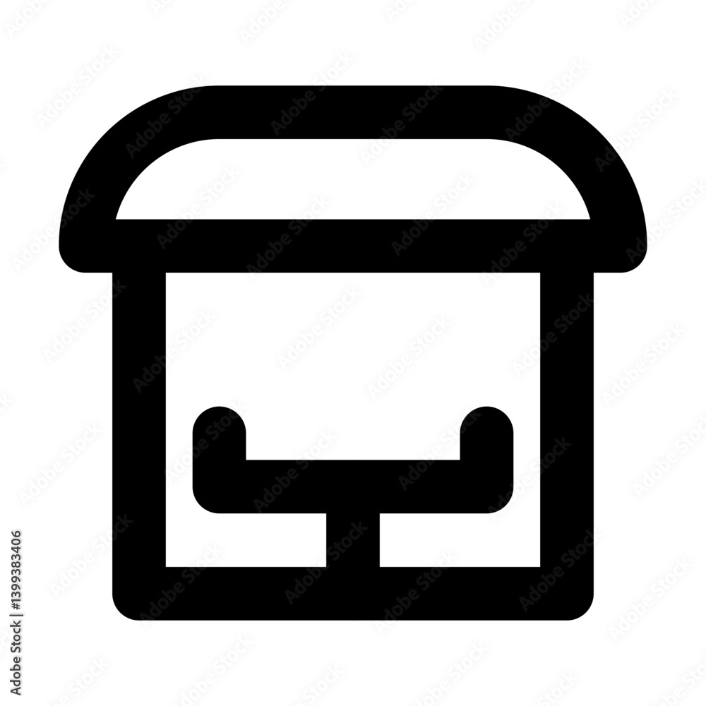 Halte icon outline style Halte icon outline style