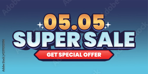 05.05 Super Sale Event Banner with Special Offer