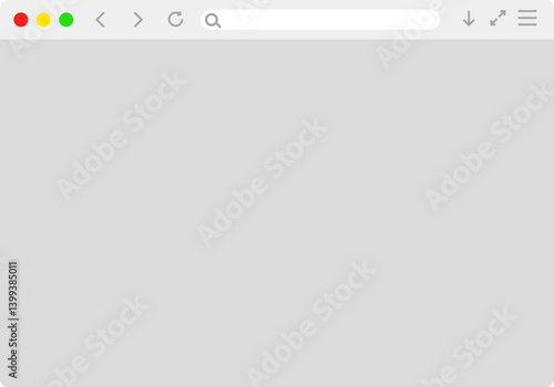 Browser window icon set. Web browser window mockup. User interface template light modern design. Digital data protection. Web browser window. Responsive web design