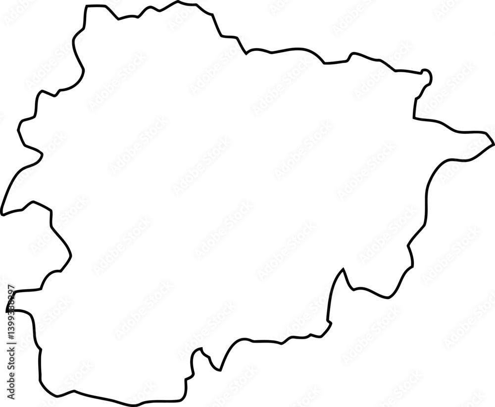 Andorra map outline illustration vector with transparent Andorra map outline illustration vector with transparent