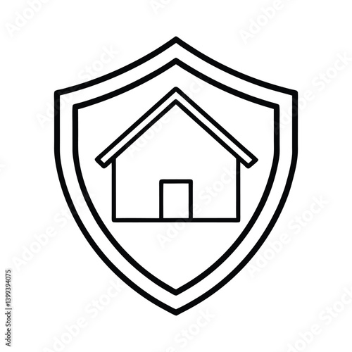 Home Insurance Icon - Shield with House