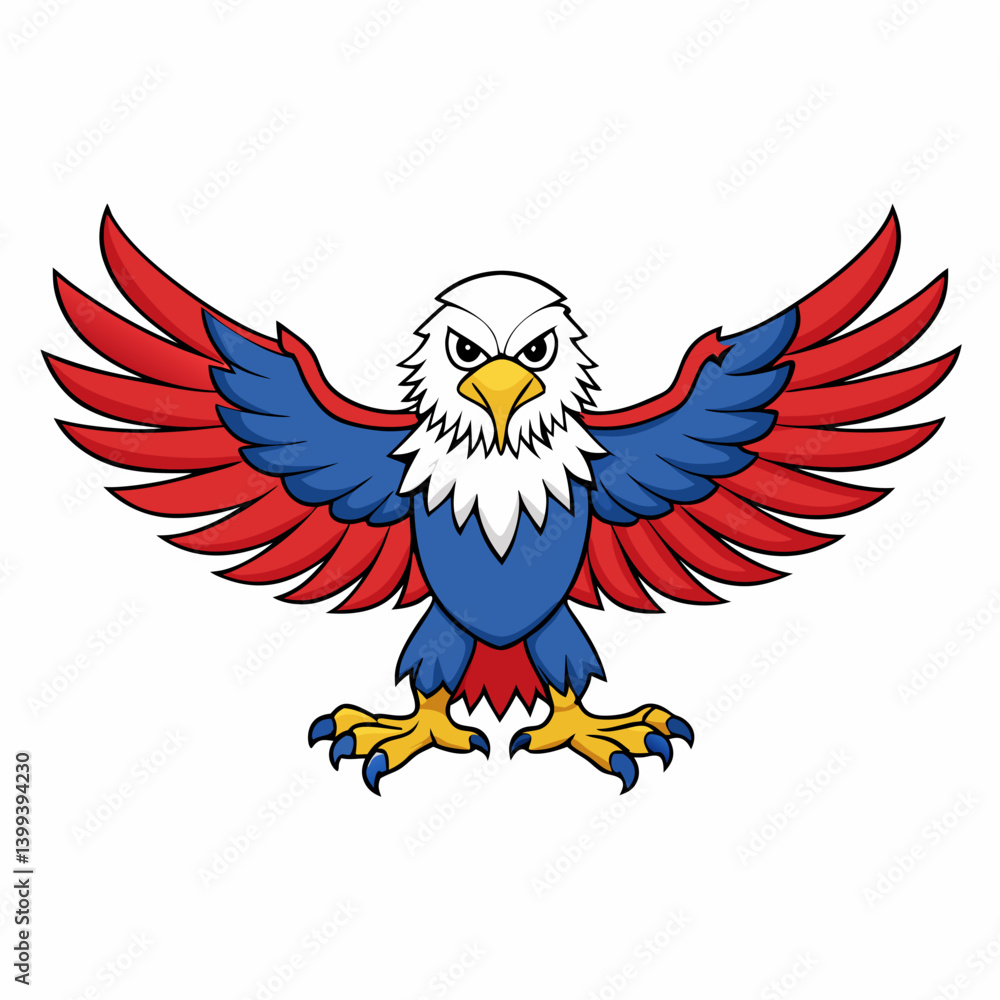 Obraz premium vector illustration of a eagle