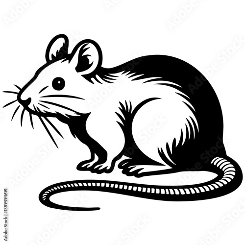 Rat Sketch Illustration.