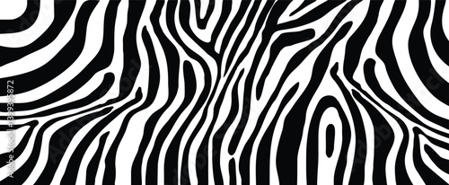Zebra pattern shape vector in black white for background design.