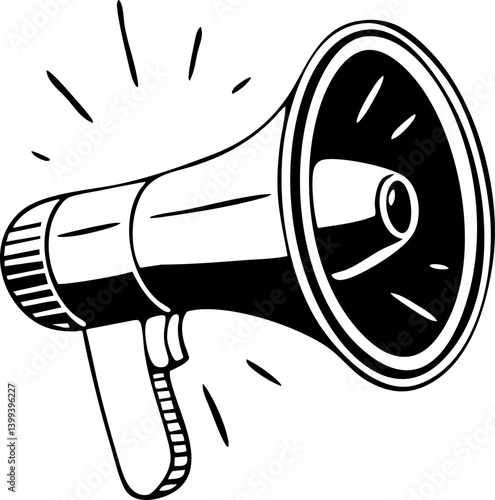 megaphone illustration symbolizes financial investment concepts