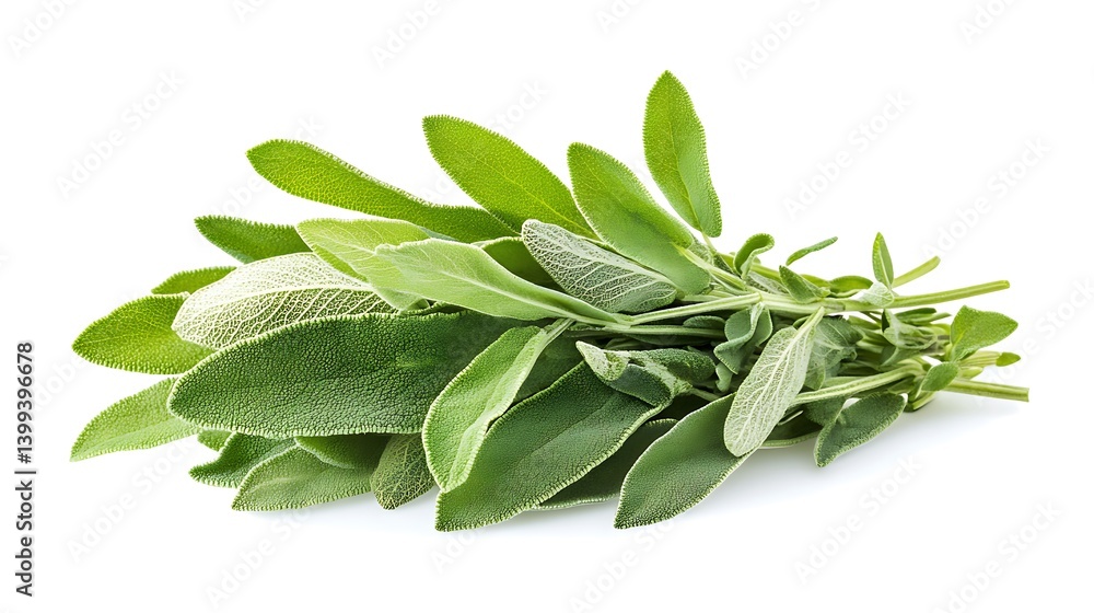 Fresh Sage Sprigs: A Culinary and Medicinal Herb Fresh Sage Sprigs: A Culinary and Medicinal Herb