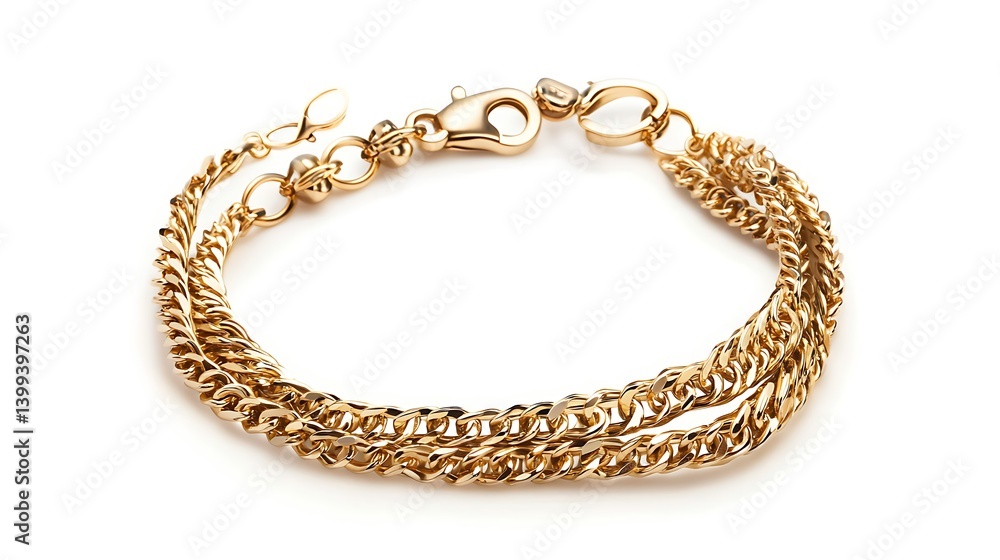 Gold chain bracelet with a clasp Gold chain bracelet with a clasp