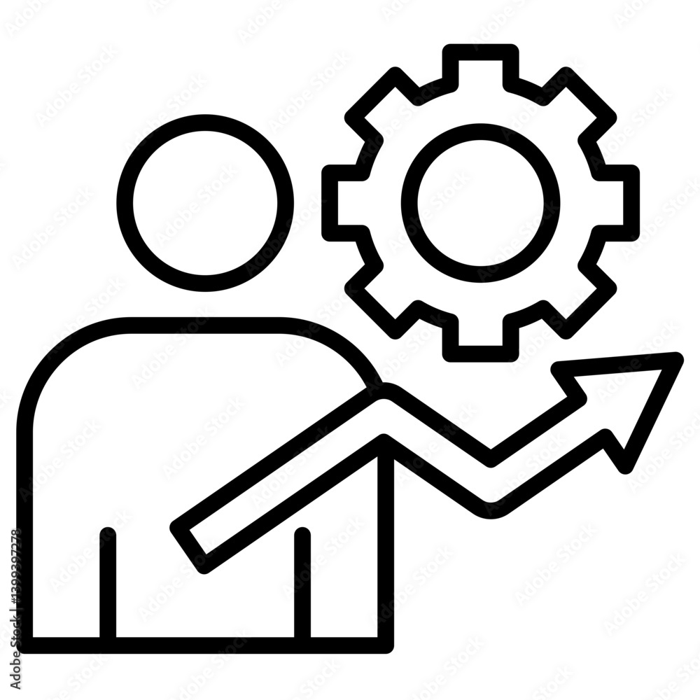 Growth Mindset outline icon Growth Mindset outline icon