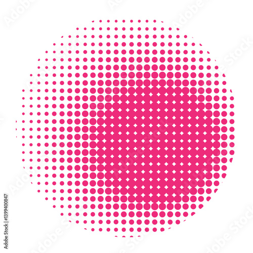 Pink Halftone Dots Abstract