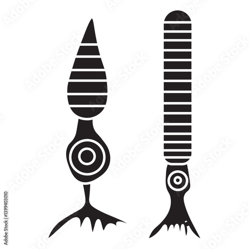 Cone cell and rod cell glyph icon