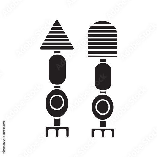 Cone cell and rod cell glyph icon