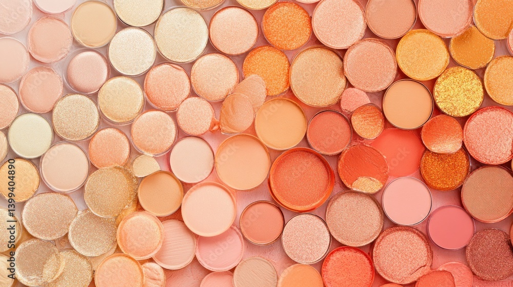 Cosmetics, various shades of pink and orange Cosmetics, various shades of pink and orange