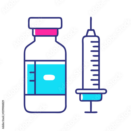 vaccine vial bottle icon, vaccine vial bottle vector illustration-simple illustration of vaccine vial bottle, perfect for vaccine vial bottle logos and icons