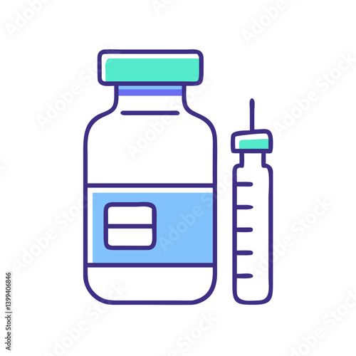 vaccine vial bottle icon, vaccine vial bottle vector illustration-simple illustration of vaccine vial bottle, perfect for vaccine vial bottle logos and icons