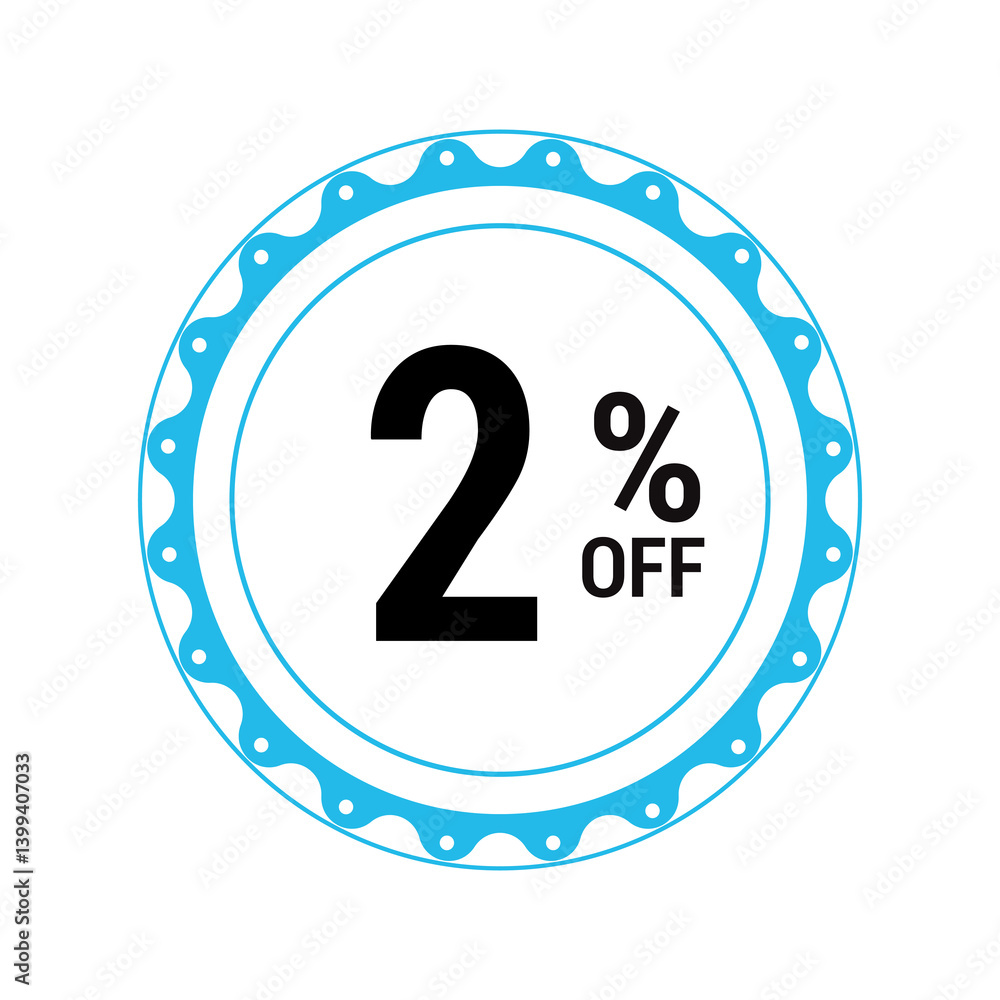 Sale off discount 2% promotion set made of numbers Vector Illustration Sale off discount 2% promotion set made of numbers Vector Illustration