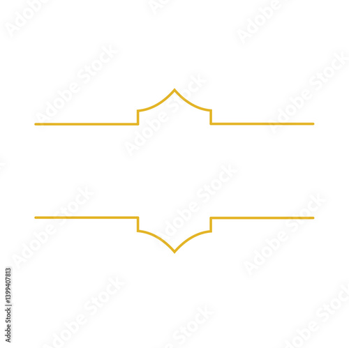 Golden arabic islamic text box title frame border 