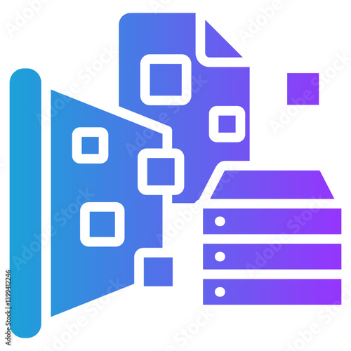 Data Visualization glyph gradient icon