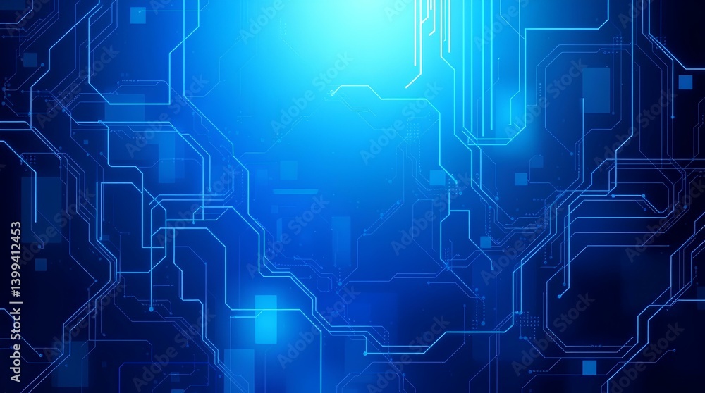 Obraz premium Digital Circuitry: An Abstract Representation of Technological Networks