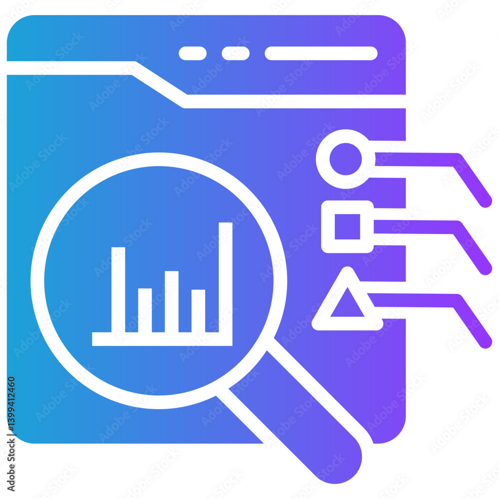 Data Analysis glyph gradient icon Data Analysis glyph gradient icon
