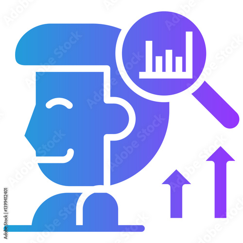 Prediction glyph gradient icon