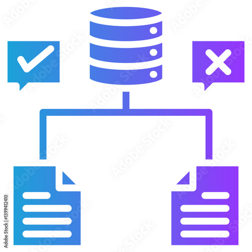 Data Collection glyph gradient icon
