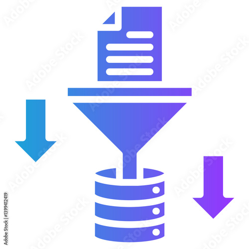 Filtering glyph gradient icon