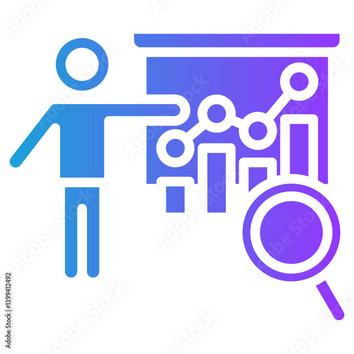 Interpreting Data glyph gradient icon
