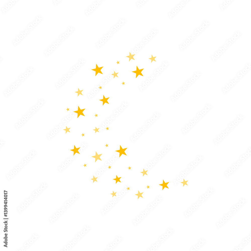 Golden star confetti pattern. Bright firework, decoration twinkle, shiny flash. Golden star confetti pattern. Bright firework, decoration twinkle, shiny flash.