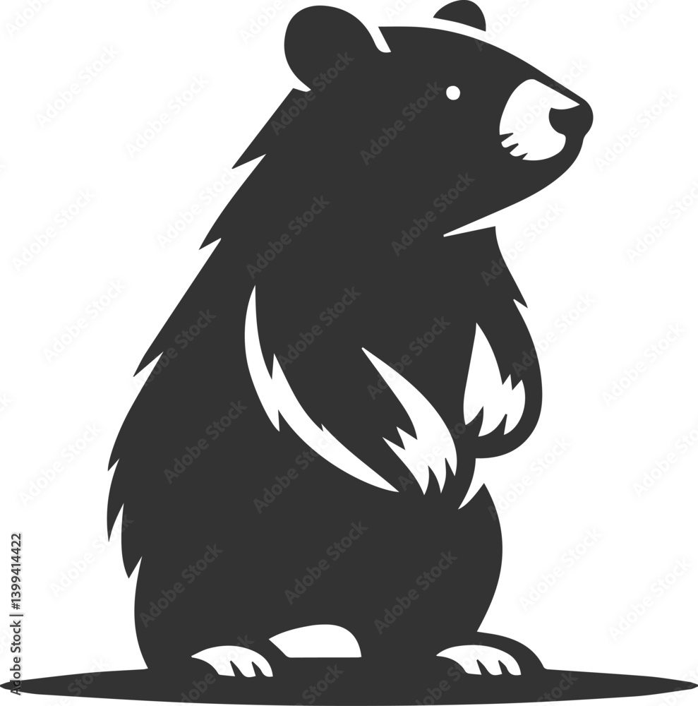 Obraz premium Vector wombat animal silhouette