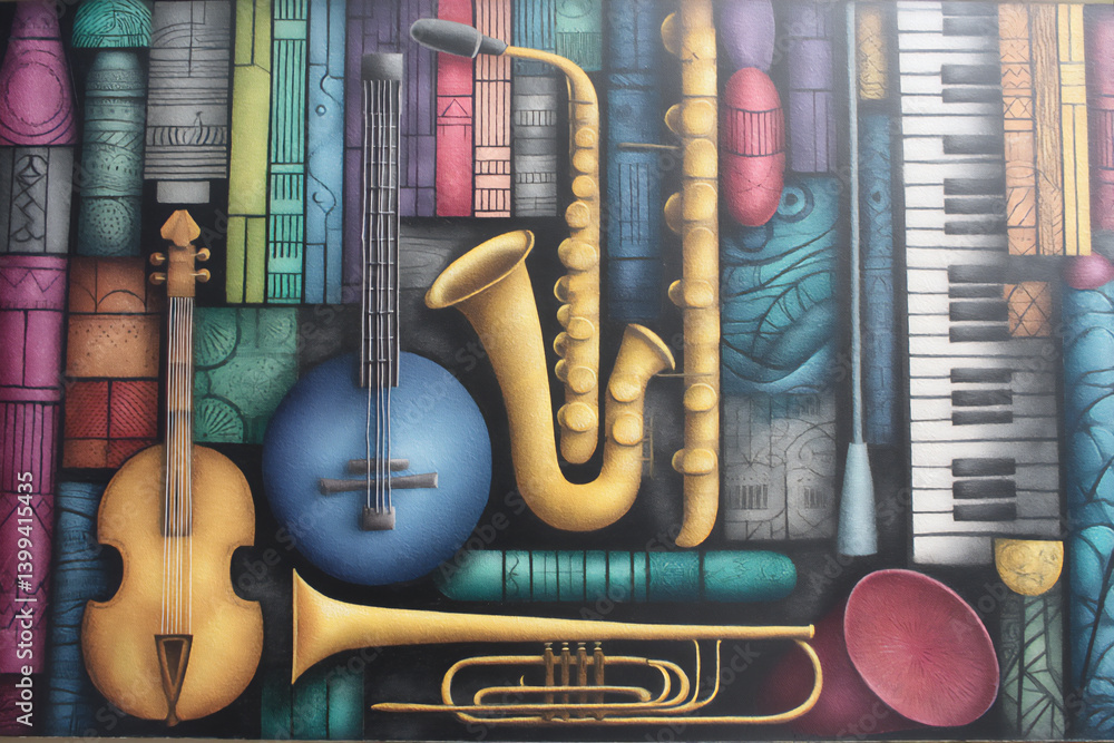 Naklejka premium name: beautiful musical harmony,