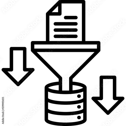 Filtering line icon