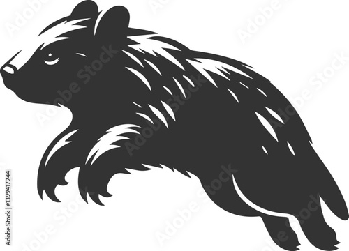 Vector wombat animal silhouette