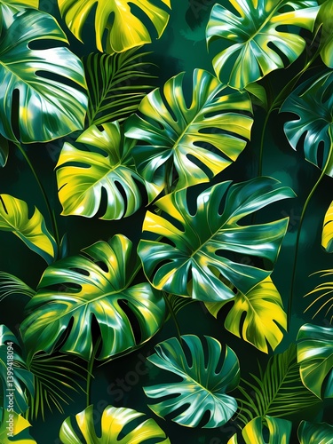 seamless pattern with leaves