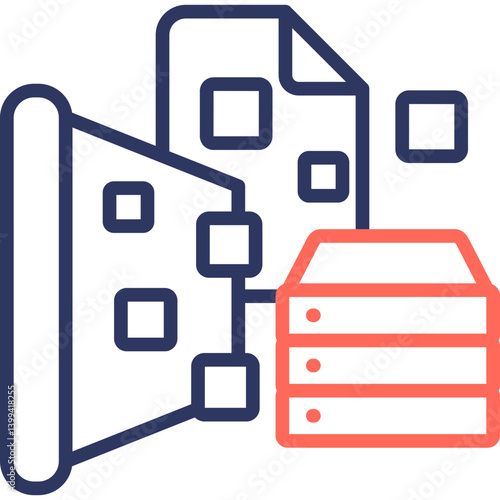 Data Visualization line color icon