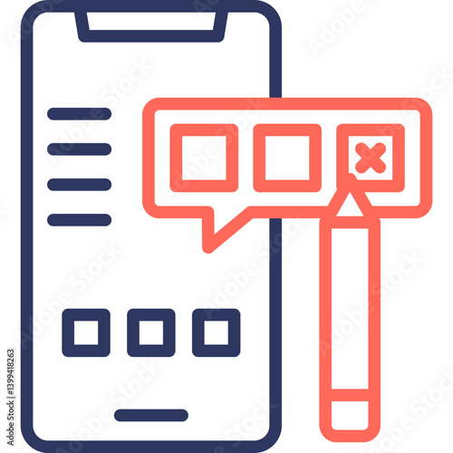 Surveys line color icon