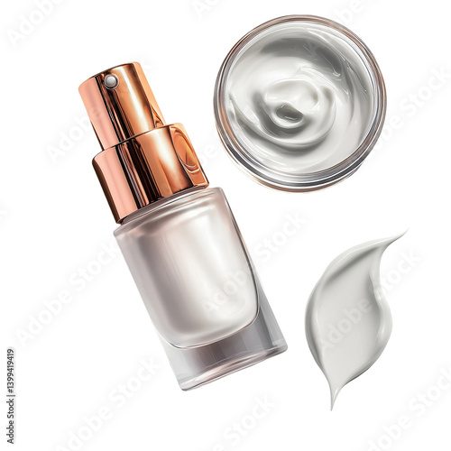 Beauty products for skin care serum and cream on isolated background  isolated on transparent background, png