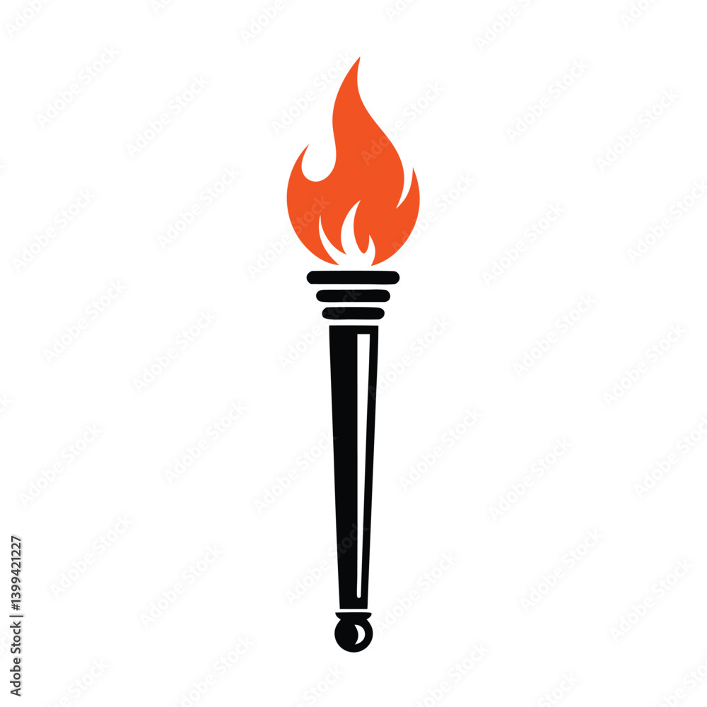 Torch Flame Icon Vector Illustration Symbol Of Inspiration And Hope Torch Flame Icon Vector Illustration Symbol Of Inspiration And Hope
