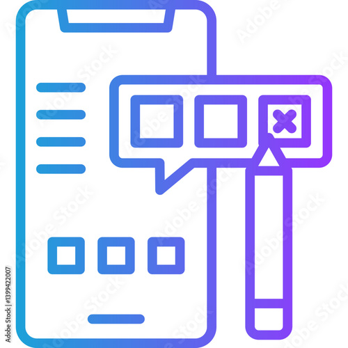 Surveys line gradient icon