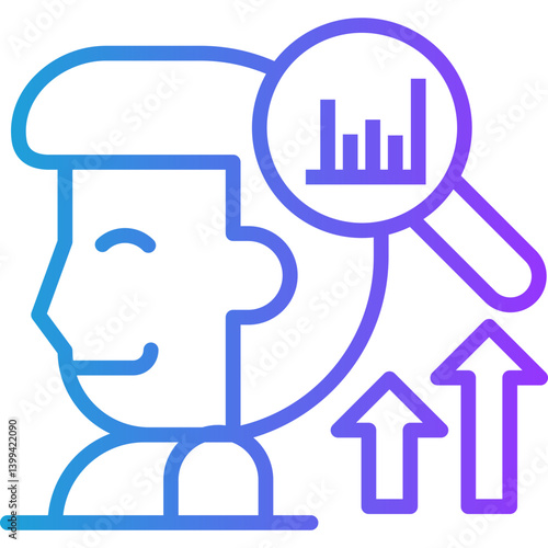 Prediction line gradient icon