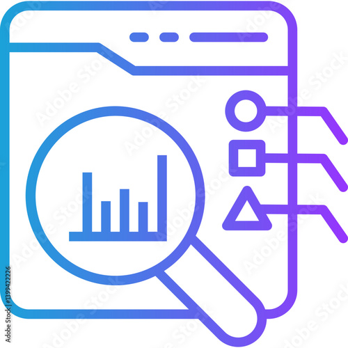 Data Analysis line gradient icon